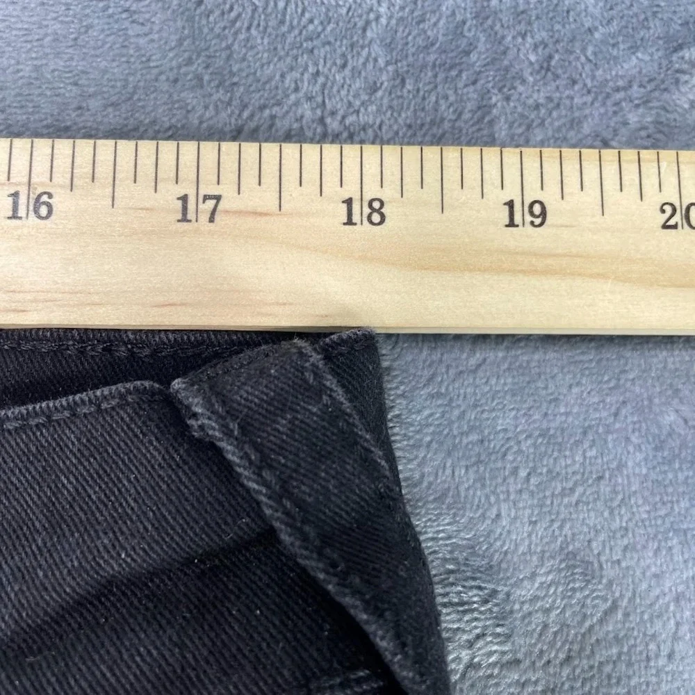 TRUE RELIGION Ricky Relaxed Straight Jeans Size 34 Fits 36x30 Black Stretch